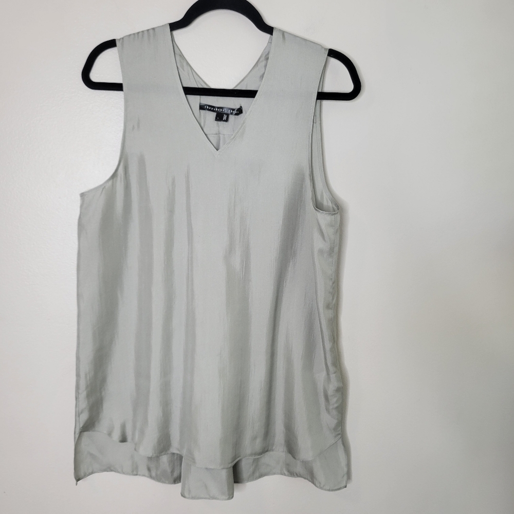 Theysken's Theory Silk Sage Green Tunic Tank